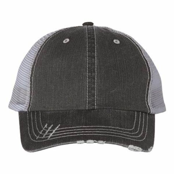 Mega Cap Herringbone Cotton Twill Mesh Cap Thumbnail